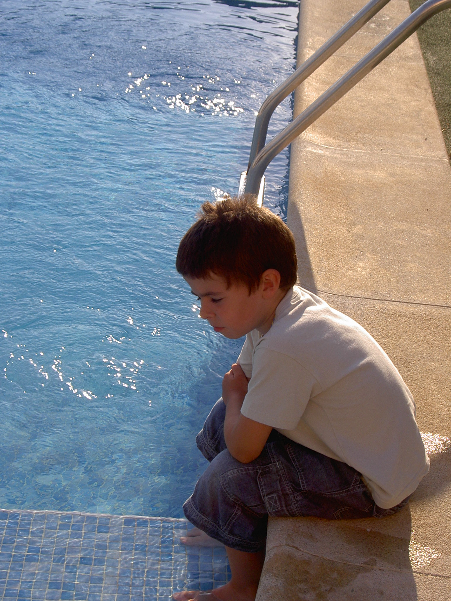 David at pool side